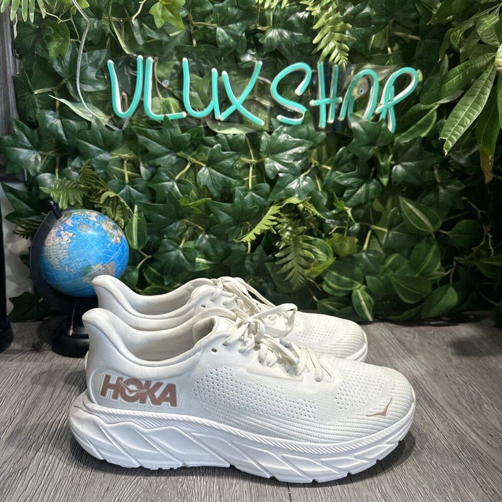 Hoka One One Arahi 7 Women’s Marathon Running Gym Training Shoes White Size 10 B